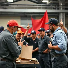 assembleia dos trabalhadores na Brásfit