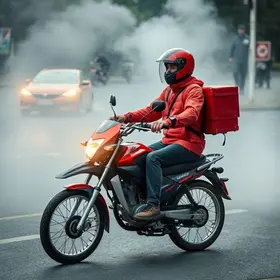 entregador com cadeira de rodas