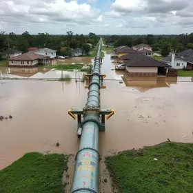 rompimento de tubulação da Sabesp