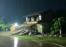 desabamento durante temporal